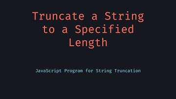 Truncate String to Length
