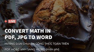 (HD) Hướng dẫn công cụ chuyển công thức toán file pdf sang word