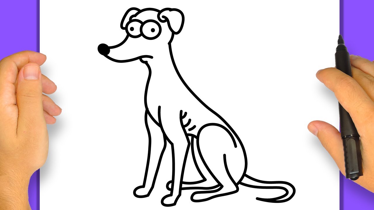 Comment Dessiner le Chien des Simpsons | Petit Papa Noël | Étape par ...