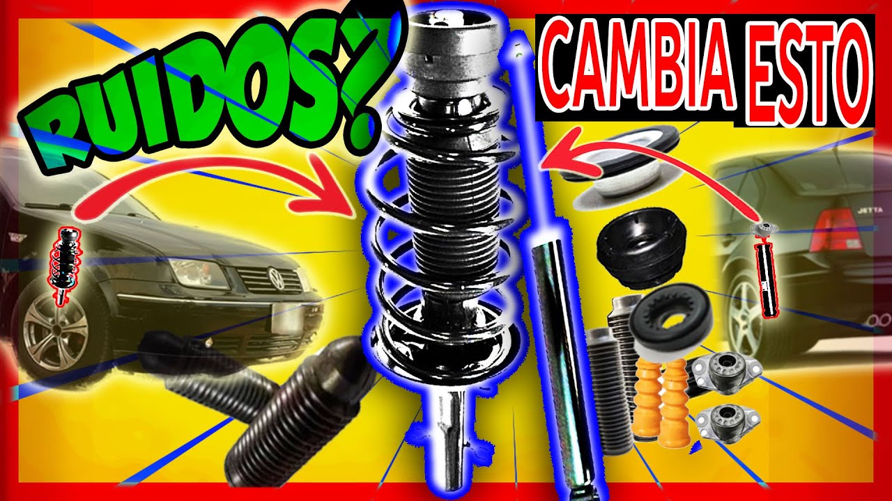 Cómo CAMBIAR AMORTIGUADORES DELANTEROS y TRASEROS JETTA A4  CLASICO, BORA, BASE, GOMA Y CUBREPOLVOS