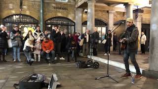 Lewis Capaldi, Someone You Loved (Cover by Rob Falsini) - Busking in the streets of London, UK