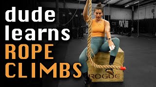 dude learns rope climbs (for crossfit)