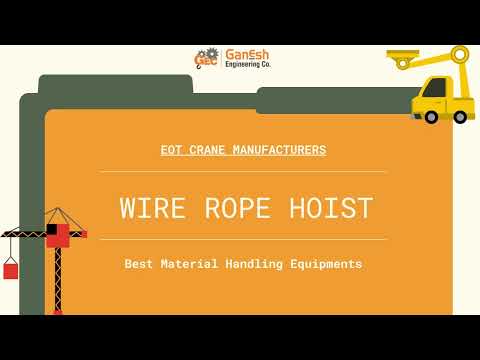 Wire rope hoist for EOT cranes