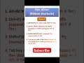 Ribbon Shortcuts in ms Excel part-3#excelskills #excel #shortvideo #viralvideo #computerskill #skt