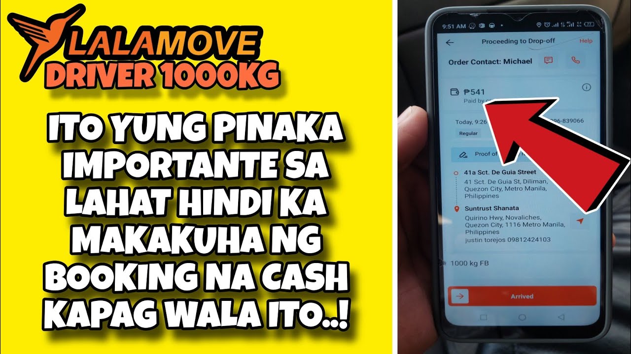 LALAMOVE DRIVER 1000KG-Ito yung pinaka importante hindi ka makakuhang booking na cash kapag wala ito