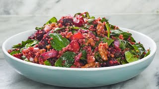 Quinoa Beets and Spinach Salad Recipe for Vegetarian and Vegan Diet 🥗 💪