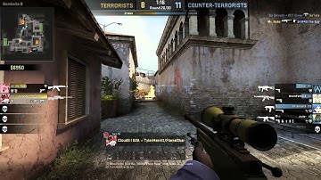 CSGO Competitive - 1v4 Clutch with AWP and Tec-9