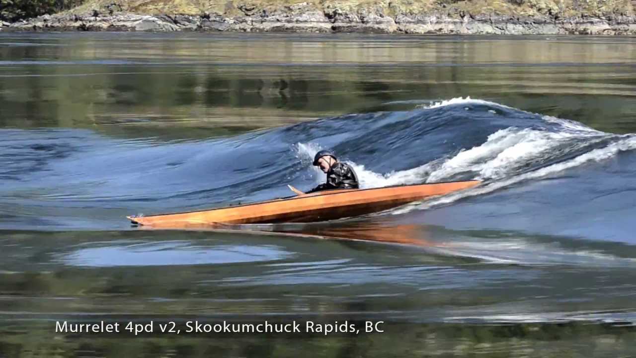 Murrelet Wooden Sea Kayak Surfing Skookumchuck Rapids 