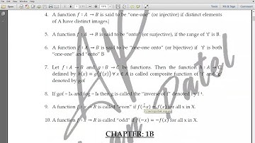 XII Math - Theory Points + MCQs - Functions Lecture 1A by Sir Ahsan Abdullah Patel