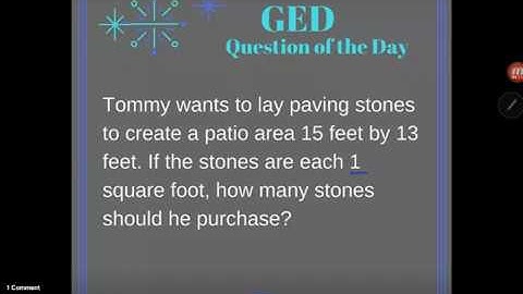 GED® Math Prep: Area Word Problem Example 2