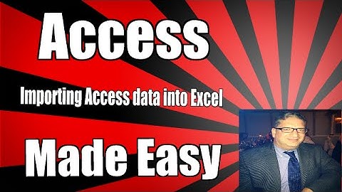 Importing Access data into Excel 2007 2010 2013 2016 tutorial