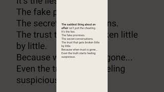 The Saddest Thing About an Affair Isn't Just the Cheating 💔 #cheating #marriageproblems #shorts