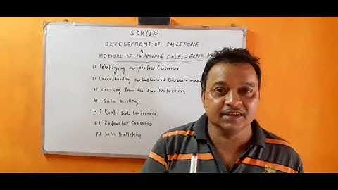 Methods of Improving Sales Force Productivity, SDM(3.2),BBA 3rd Yr Marketing
