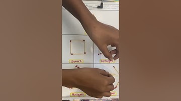 Matchstick Activity work | Maths shapes 2D | Matchstick Activity | School Project #shorts #ytshorts