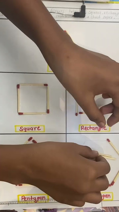 Matchstick Activity work | Maths shapes 2D | Matchstick Activity | School Project #shorts #ytshorts