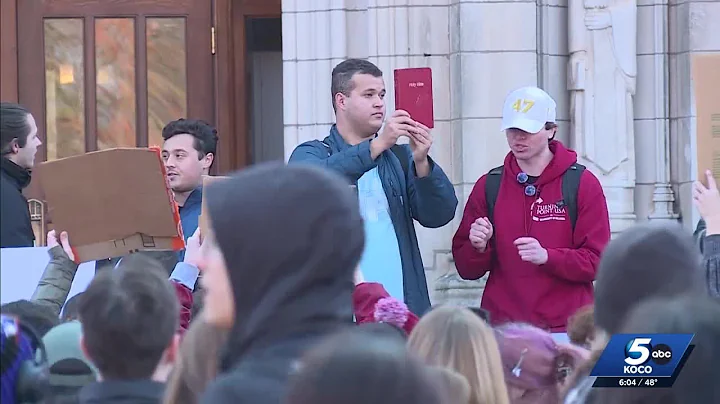 Heated protest held at University of Oklahoma campus over Bible essay grading