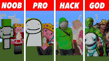 NOOB VS PRO VS HACKER Minecraft Pixel art✨Dream & Technoblade