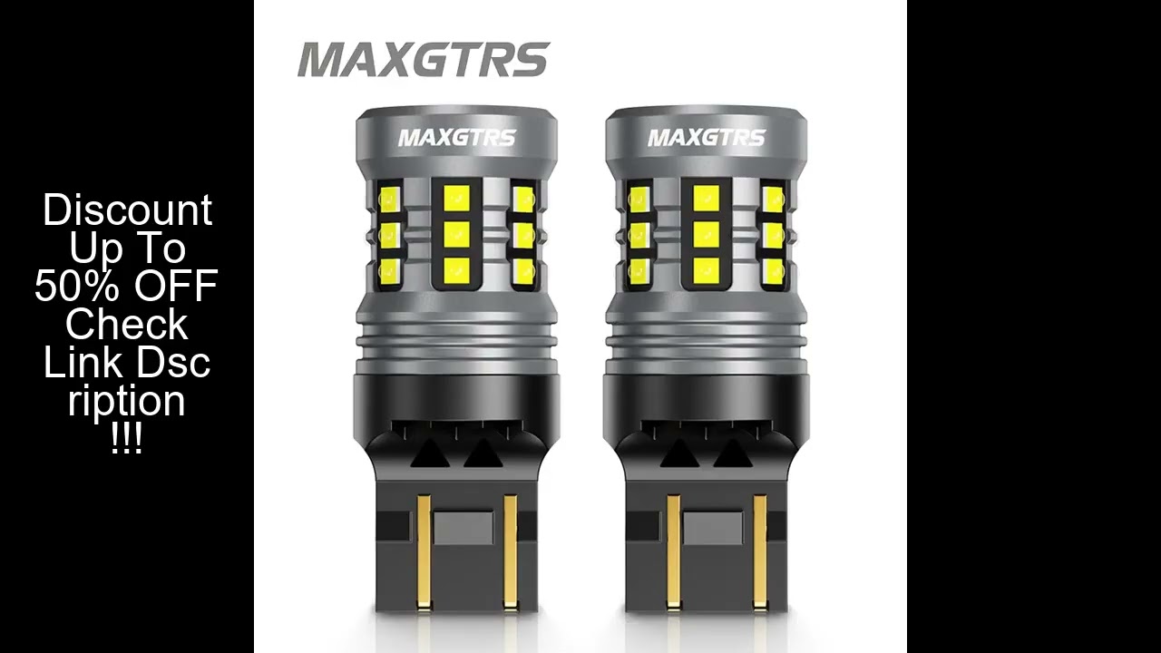 Maxgtrs 2x 1157 P21/5W BAY15D LED Canbus T20 7443 W21/5W LED Bulb 6500K White Red DRL Car Parking Li