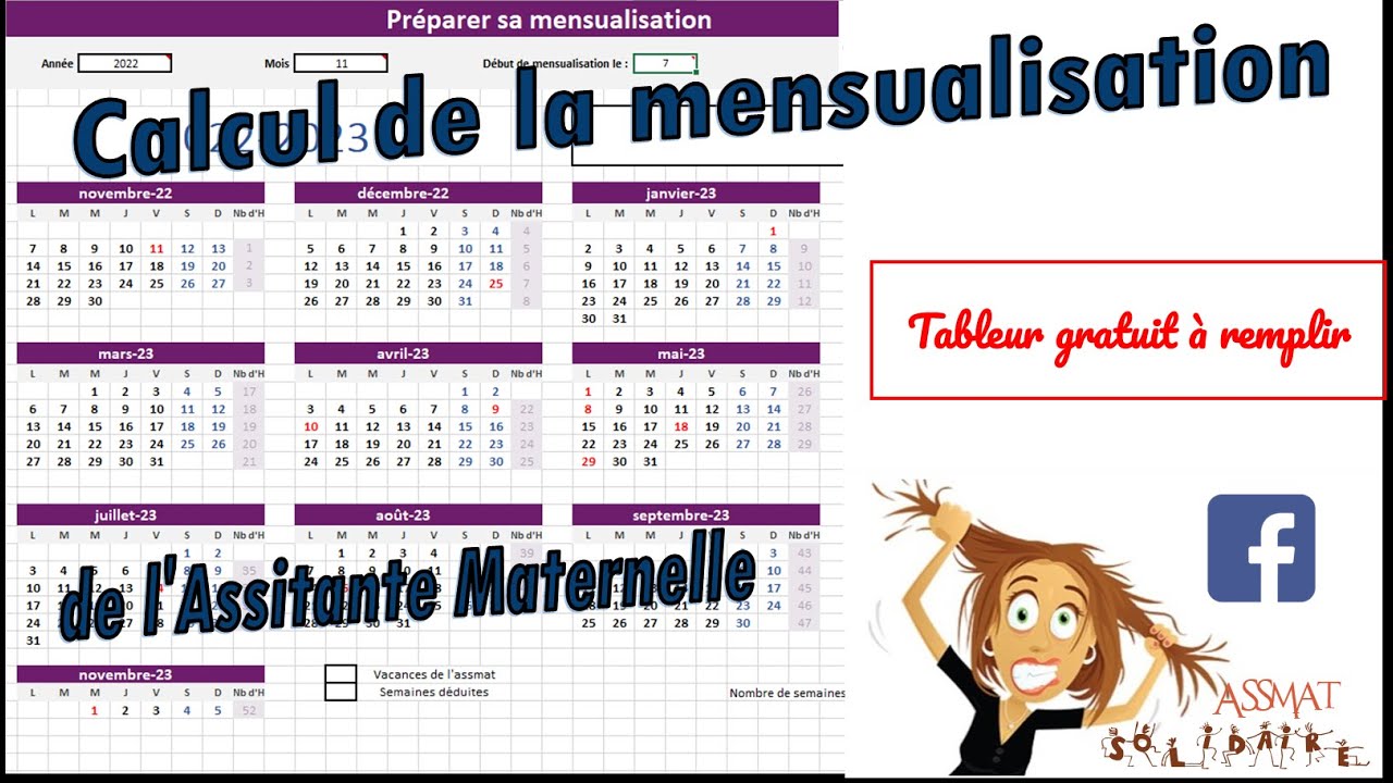 Calculer la mensualisation, tout type de contrat. - YouTube