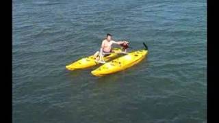 Fishing kayak and Catamaran combination demo