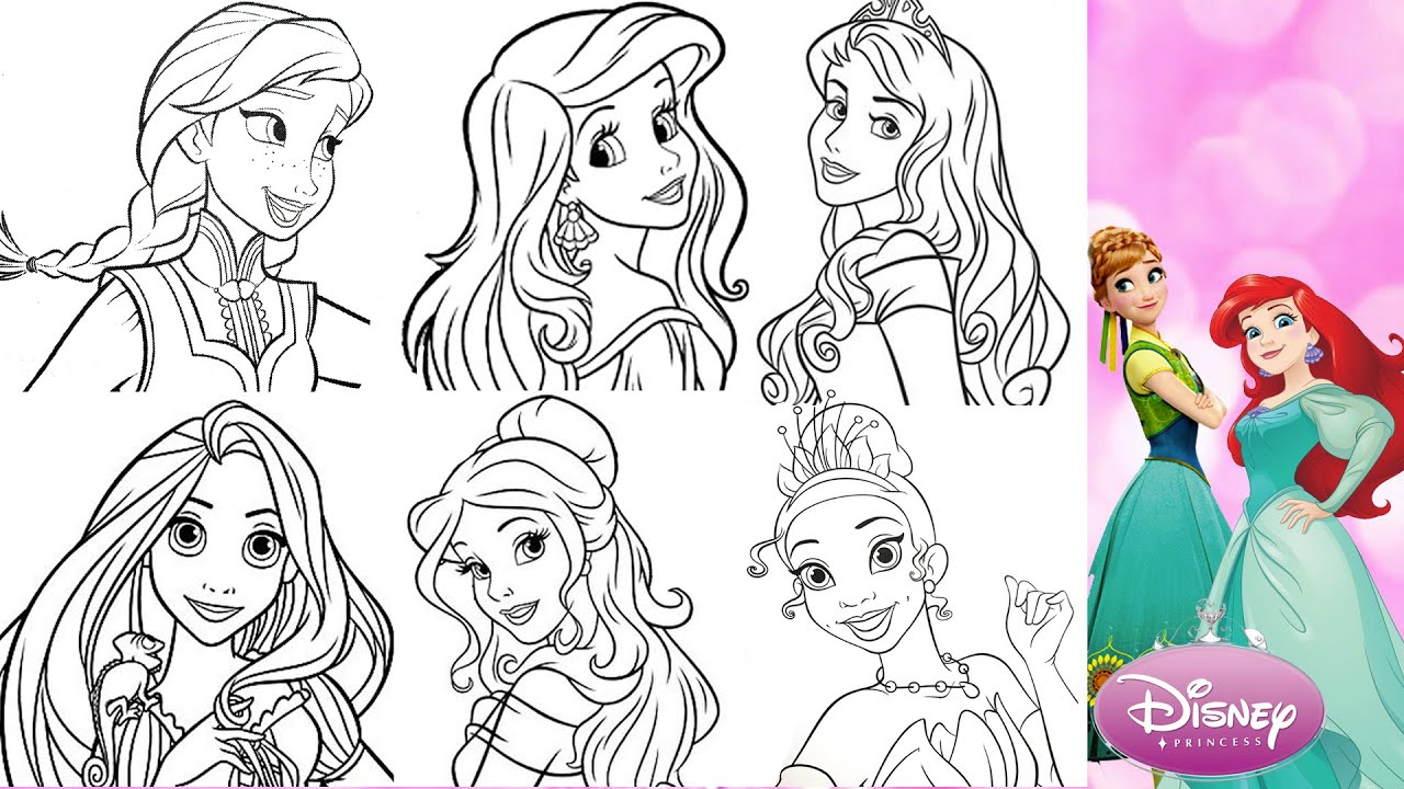 Disney Princess Coloring Book Compilation Official Princesses