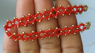 easy bead bracelet making.basit kum boncuk bileklik yapımı