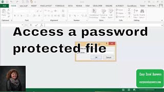 How to access a password protected file with VBA in Excel