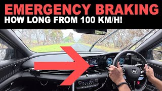 EMERGENCY Braking 100 KM/H! THIS Is How LONG It Takes To Stop! 🛑
