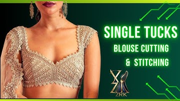 Single Tucks Blouse Cutting & Stitching Tutorial/ Perfect Fit Blouse Cutting Step by Step