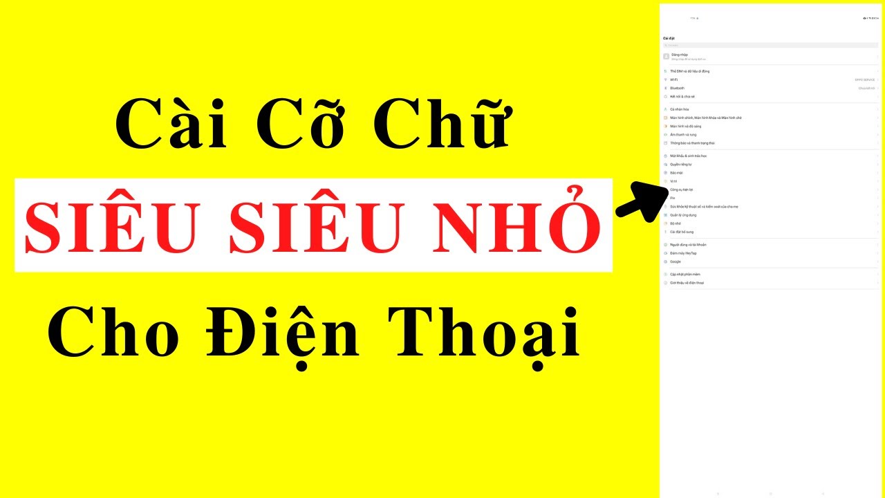 Cài Cỡ Chữ Siêu Bé Cho Điện Thoại ???? - youtube