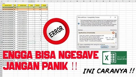 CARA MENGATASI EXCEL 2016 YANG TIDAK BISA MENYIMPAN ATAU SAVE FILE