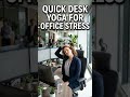 Reverse desk burnout with movement and breath #DeskYoga #WorkplaceWellness #StressRelief