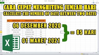 Menghitung Jumlah Hari antara dua tanggal di Microsoft excel screenshot 4