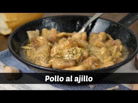Pollo al ajillo. Receta
