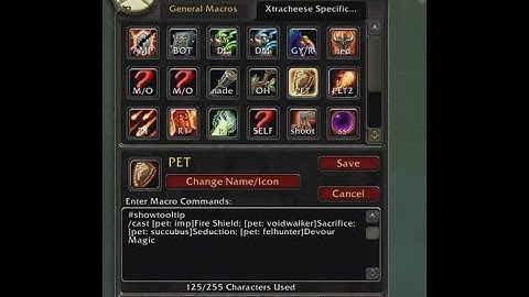 Essential macros for Warlock. WoW classic