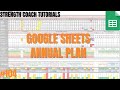 Google Sheets Annual Plan Template | Part 1