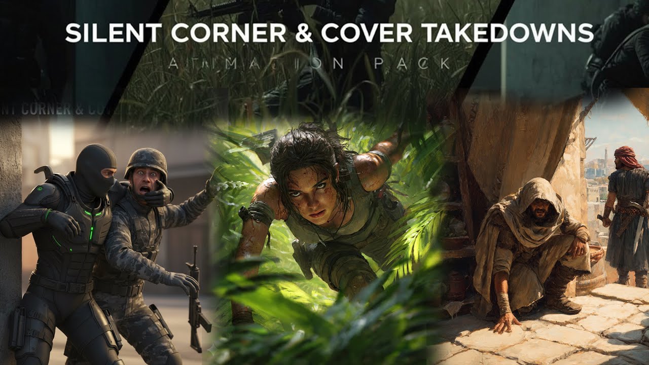 Silent Corner & Cover Takedowns Animation Pack I Buy it Now