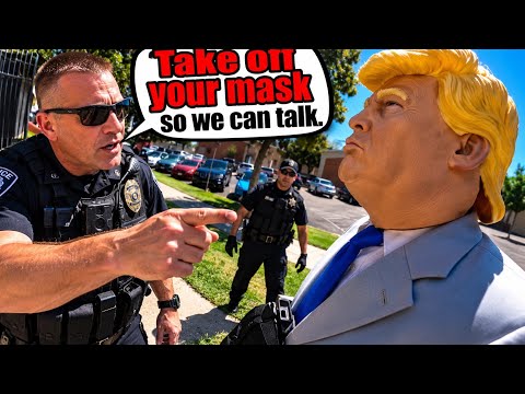 🚨 “TAKE OFF YOUR MASK!” — Police Confront Constitution Man