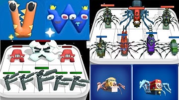 MERGE ALPHABET AND SPIDER TRAIN - Android Game Merge Master (Part 01)