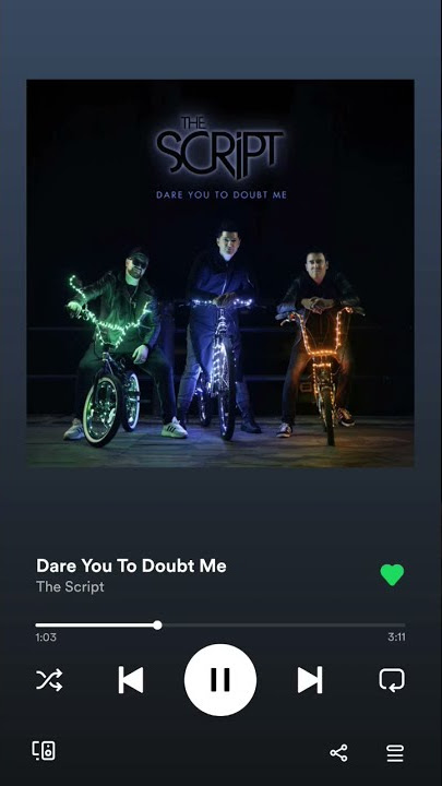 DARE YOU TO DOUBT ME - The Script