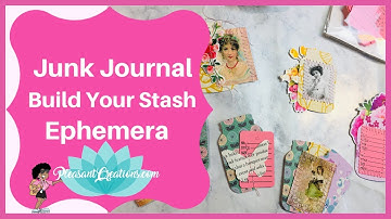 Junk Journal Ideas, How to Make Ephemera Cluster  for Your Junk Journal
