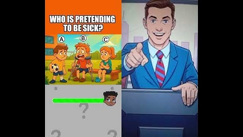 Which one of them is pretending to be sick?. #quiz #fun #yt #riddles