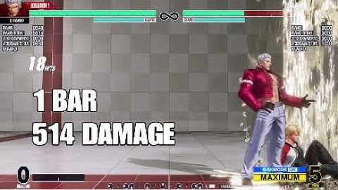 KOF XV: OROCHI YASHIRO - 1 Bar 514 Damage Corner Combo !