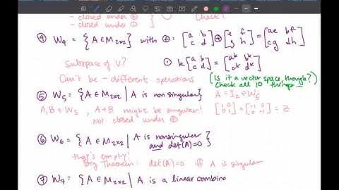 Examples of Subspaces
