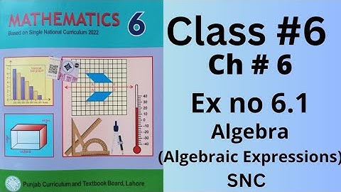 Class 6th, Ch no 6, Ex no 6.1 (Complete ), Algebra ( Algebraic Expressions), SNC, PTB.
