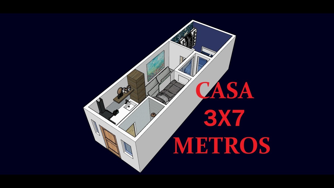 CASA DE 3x7 CON 2 HABITACIONES