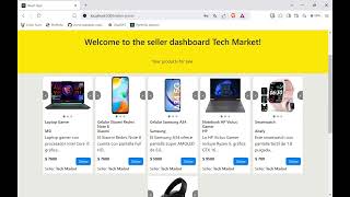 Marketplace demo - full stack app (java - react).