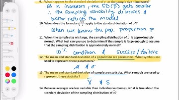 AP Stats Ch 18-20 Review questions part 1
