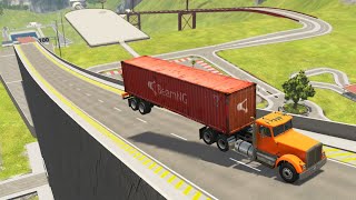 Container Truck Epic High Speed Jumps - BeamNG.Drive screenshot 3