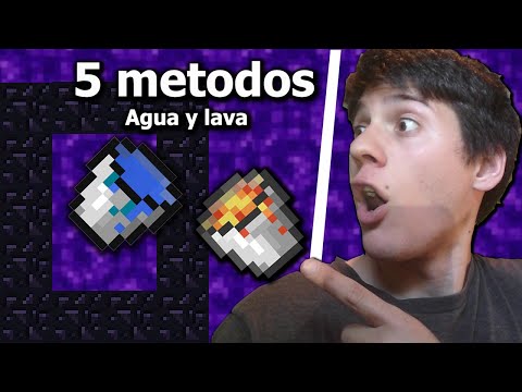 ?Como hacer un PORTAL AL NETHER con Agua y Lava!